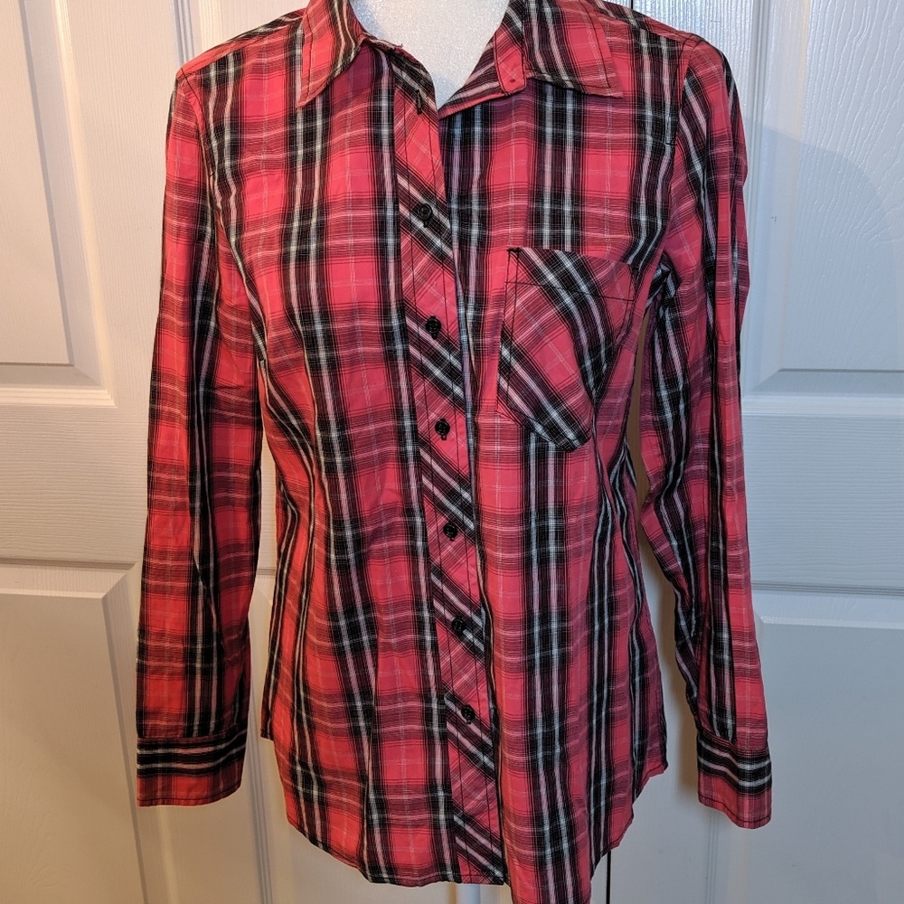 Gap fitted boyfriend shirt button down size Small